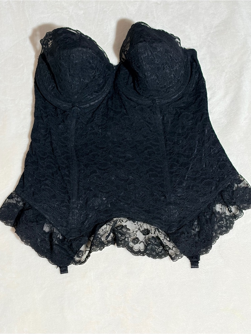 Black Lace Bustier Corset Top